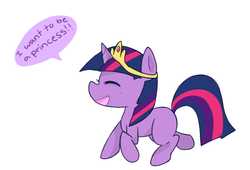 Size: 653x445 | Tagged: safe, artist:pegacornss, twilight sparkle, g4, crown, female, filly, princess, solo, twilight wants to be a princess