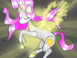 Size: 1600x1200 | Tagged: safe, artist:caballinedreams, princess celestia, pony, g4, female, mare, pink-mane celestia, solo