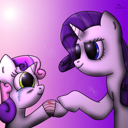 Size: 2280x2280 | Tagged: safe, artist:shiningarmor22, rarity, sweetie belle, g4, duo