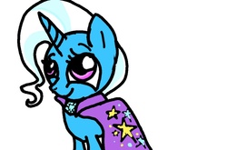 Size: 1000x661 | Tagged: safe, artist:zoruaawesome, trixie, g4, filly, happy, smiling