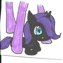 Size: 432x432 | Tagged: safe, artist:cmara, twilight sparkle, oc, oc:nyx, g4, traditional art