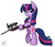 Size: 1642x1414 | Tagged: safe, artist:php92, twilight sparkle, g4, female, gun, solo, team fortress 2, weapon