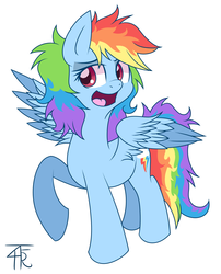 Size: 1285x1591 | Tagged: dead source, safe, artist:php92, rainbow dash, g4, female, messy mane, solo