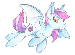 Size: 925x679 | Tagged: safe, artist:coyotecrow4, oc, oc only, bat pony, pony, traditional art