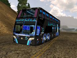 Size: 640x480 | Tagged: safe, dj pon-3, vinyl scratch, g4, 18 wos haulin, bus, double decker bus, mod bus