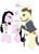 Size: 761x1049 | Tagged: artist needed, safe, pony, cane, gregory house, house m.d., lisa cuddy, ponified, spanish, translated in the comments