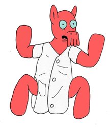 Size: 900x1034 | Tagged: safe, futurama, male, ponified, rule 85, simple background, solo, wat, white background, zoidberg