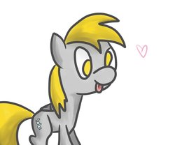 Size: 979x816 | Tagged: safe, artist:cpu-pi, derpy hooves, pegasus, pony, g4, :p, female, heart, mare, solo, tongue out