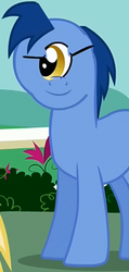 Size: 163x343 | Tagged: safe, screencap, blues, donny swineclop, noteworthy, cyclops, cyclops pony, pony, g4, season 1, the best night ever, animation error, cropped, great moments in animation, male, stallion, wat