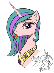 Size: 1200x1614 | Tagged: safe, artist:woodcase, princess celestia, g4, female, pinklestia, tongue out, toy