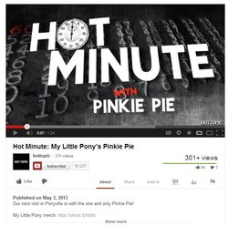 Size: 666x661 | Tagged: safe, pinkie pie, g4, hot minute, hot topic, youtube, youtube link