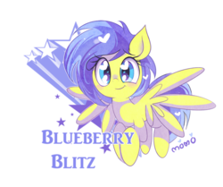 Size: 741x620 | Tagged: safe, artist:ipun, oc, oc only, oc:blueberry blitz, pegasus, pony, heart, heart eyes, simple background, solo, stars, white background, wingding eyes