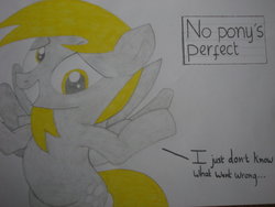 Size: 1032x774 | Tagged: safe, artist:uniqueskd, derpy hooves, pegasus, pony, g4, female, mare, solo, traditional art