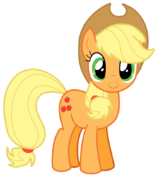 Size: 1335x1506 | Tagged: safe, artist:autumn-spice, applejack, earth pony, pony, g4, female, looking at you, mare, simple background, smiling, solo, transparent background, vector