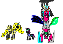 Size: 1681x1171 | Tagged: safe, oc, oc only, oc:nyx, oc:princess ataxia, roboticization, tiara ultima