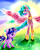 Size: 1200x1500 | Tagged: safe, artist:aquagalaxy, princess celestia, twilight sparkle, g4, pinklestia, sun, sunshine