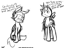 Size: 1024x768 | Tagged: safe, artist:bloody--mascarade, scootaloo, oc, alicorn, pony, g4, alicorn oc, sad, shipping