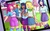 Size: 2000x1230 | Tagged: safe, artist:emberfan11, applejack, fluttershy, pinkie pie, rainbow dash, rarity, twilight sparkle, alicorn, human, equestria girls, g4, boots, clothes, dark skin, diversity, eyes closed, female, humane five, humane six, humanized, open mouth, polka dot socks, shoes, skirt, socks, striped socks, twilight sparkle (alicorn)