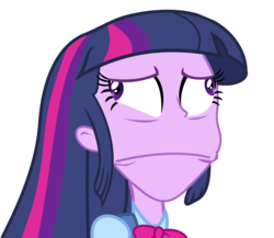 Size: 3595x3114 | Tagged: safe, artist:kanrabat, twilight sparkle, equestria girls, g4, my little pony equestria girls, :|, derp, faic, female, frown, me gusta, reaction image, simple background, solo, transparent background, vector, wat