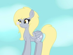 Size: 960x720 | Tagged: dead source, safe, artist:gizemyorganci, derpy hooves, pegasus, pony, g4, alternate hairstyle, bubble, female, mare, solo