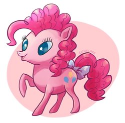 Size: 899x888 | Tagged: safe, artist:satinelace, pinkie pie, g4, bow, female, solo, tail bow