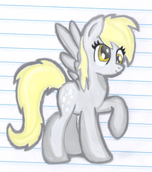 Size: 737x833 | Tagged: safe, artist:starcrystal272, derpy hooves, pegasus, pony, g4, female, lined paper, mare, solo