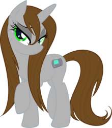 Size: 2381x2710 | Tagged: safe, artist:carb0nbrony, oc, oc only, oc:littlepip, pony, unicorn, fallout equestria, cutie mark, fanfic, fanfic art, female, hooves, horn, mare, raised hoof, simple background, solo, transparent background, wet mane