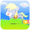Size: 100x100 | Tagged: safe, artist:kero444, derpy hooves, pegasus, pony, g4, animated, avatar, cardcaptor sakura, cute, female, icon, letter, mail, mare, mouth hold, parody, small, solo, tiny