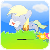 Size: 100x100 | Tagged: safe, artist:kero444, derpy hooves, pegasus, pony, g4, animated, avatar, cardcaptor sakura, cute, female, icon, letter, mail, mare, mouth hold, parody, small, solo, tiny