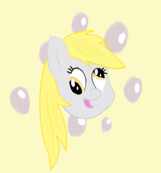 Size: 440x474 | Tagged: safe, artist:zetsu1919, derpy hooves, pegasus, pony, g4, bubble, female, head, mare, solo