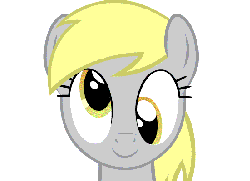 Size: 550x400 | Tagged: safe, artist:lchavasse, derpy hooves, pegasus, pony, g4, animated, blinking, derp, face, female, mare, solo