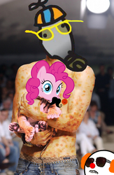 Size: 1043x1600 | Tagged: safe, artist:rook98, pinkie pie, g4, clown, pizza, wat, wgooch