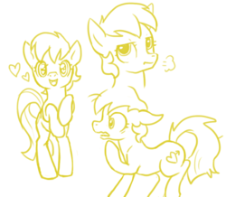 Size: 721x629 | Tagged: safe, oc, oc only, oc:golden brisk, pony, annoyed, colt, expressions, fear, happy, heart, huff, male, solo, trap