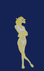 Size: 750x1200 | Tagged: safe, oc, oc only, oc:golden brisk, anthro, anthro oc, clothes, male, solo, stallion, trap, underwear, wip