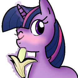 Size: 381x378 | Tagged: safe, artist:shade300, twilight sparkle, g4, banana, female, solo