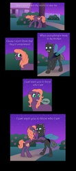 Size: 719x1625 | Tagged: safe, artist:merrypaws, oc, oc only, oc:cotton, oc:greg, changeling, pony, comic:iris, comic, crying, flower, happy, happy ending, interspecies, love, sad, tears of joy, teary eyes