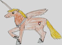 Size: 2316x1698 | Tagged: safe, artist:wesdaaman, oc, oc only, alicorn, pony, alicorn oc, solo, stylistic suck, traditional art