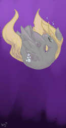 Size: 375x720 | Tagged: safe, artist:iarthunted, derpy hooves, pegasus, pony, g4, crying, falling, female, mare, solo