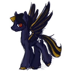 Size: 1280x1338 | Tagged: safe, artist:tracymod, oc, oc only, oc:nightraxx, pegasus, pony, cross, goth, gothic, nightraxx, red eyes, solo