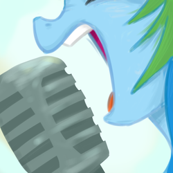 Size: 600x600 | Tagged: safe, artist:xieril, rainbow dash, g4, best of you, female, foo fighters, meme, microphone, solo