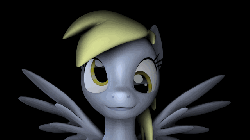 Size: 640x360 | Tagged: safe, artist:chaotrix, derpy hooves, pegasus, pony, g4, 3d, animated, female, food, mare, muffin, sad, source filmmaker
