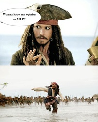 Size: 485x600 | Tagged: safe, exploitable meme, jack sparrow, meme, opinion, text, unpopular opinion sparrow