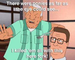 Size: 639x508 | Tagged: safe, barely pony related, cotton hill, image macro, king of the hill, troll, trolling