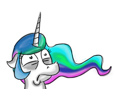 Size: 664x484 | Tagged: safe, artist:inky-draws, princess celestia, g4, face, female, solo