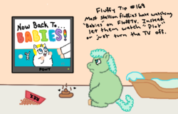 Size: 720x462 | Tagged: safe, fluffy pony, baby, flufftv, fluffy pony original art, fluffy tips, poop