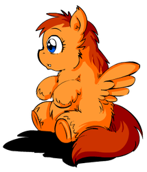 Size: 300x350 | Tagged: safe, artist:marcusmaximus, fluffy pony, pegasus, pony, fluffy pony original art, solo