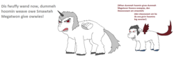 Size: 1226x402 | Tagged: safe, artist:mrpaint, alicorn, fluffy pony, pony, smarty friend, transformers