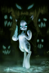 Size: 1440x2160 | Tagged: safe, artist:assasinmonkey, oc, oc only, oc:morbid malign, pony, bipedal, necromancer, necromancy, solo