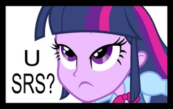 Size: 1126x709 | Tagged: safe, artist:strumfreak, twilight sparkle, equestria girls, g4, female, reaction image, solo, unamused, unimpressed, vector