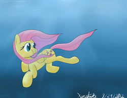 Size: 3850x2975 | Tagged: safe, artist:xenoshy, fluttershy, g4, diving, female, ocean, puffy cheeks, solo, swimming, underwater